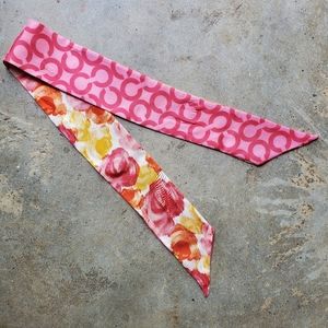 COACH 100% Silk Skinny Scarf - 50" x 2"